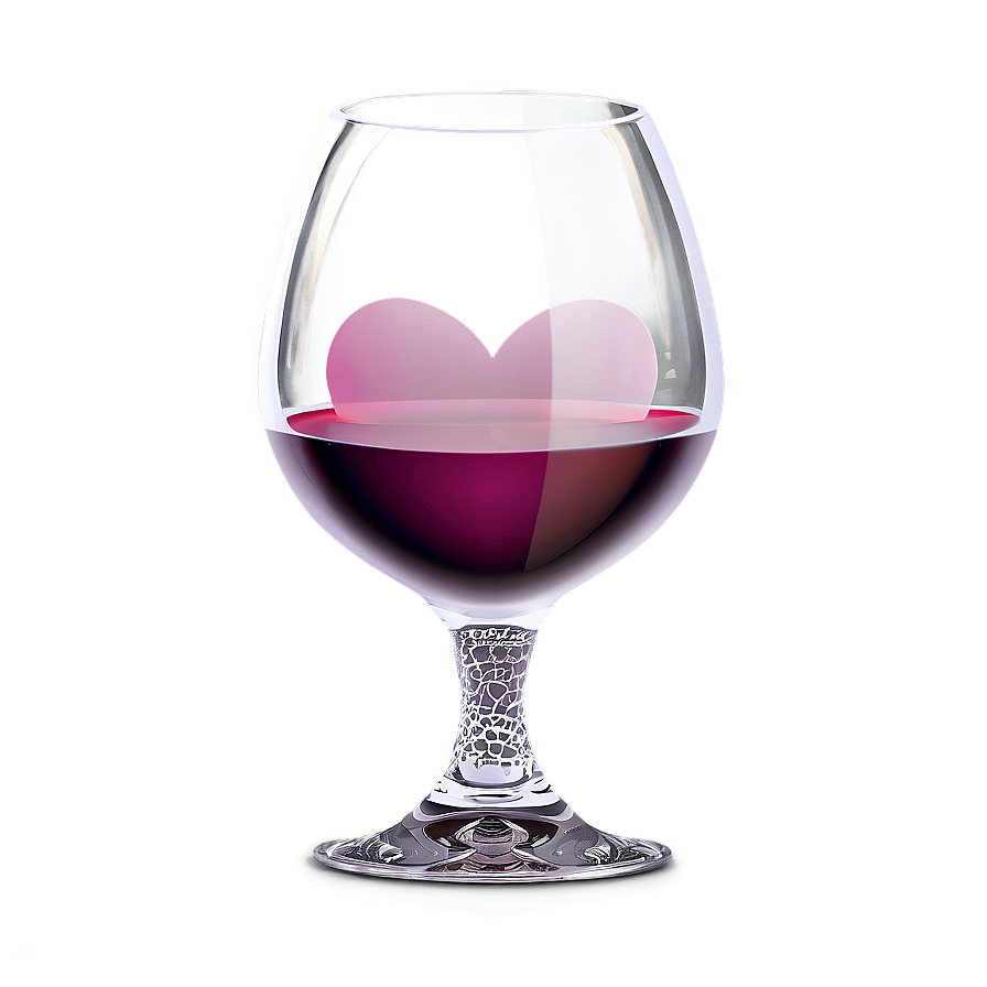 Wine Glass With Heart Png Gax PNG Image