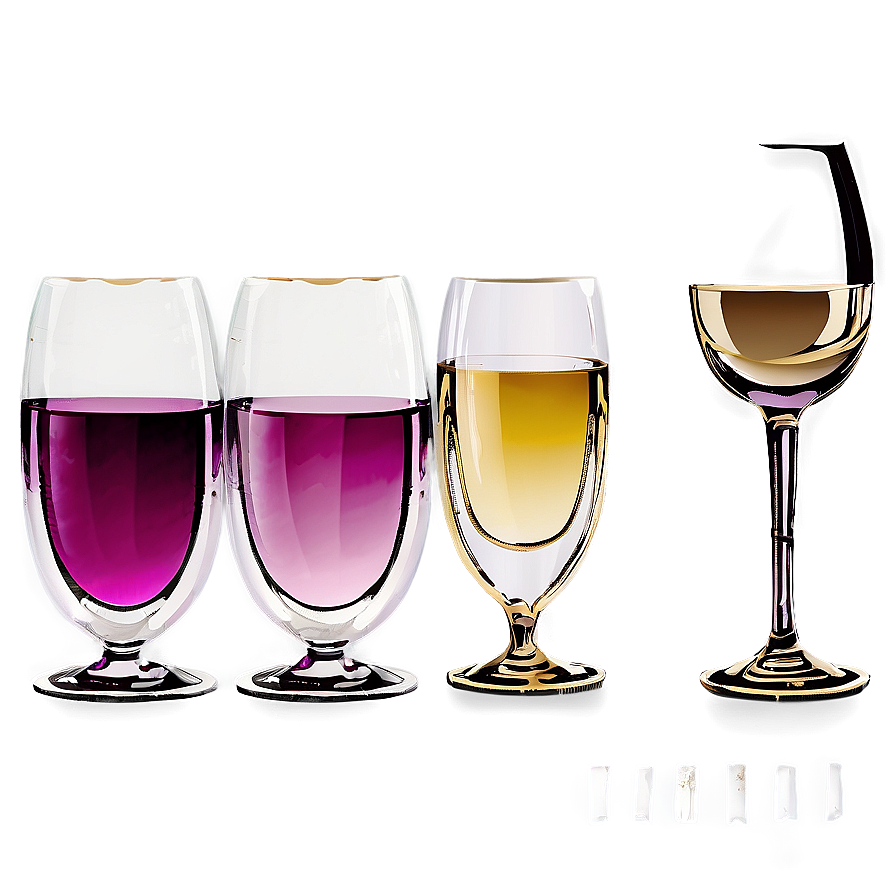 Wine Glasses With Gold Rim Png Bck PNG Image