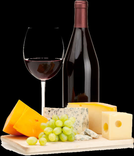 Wineand Cheese Selection PNG Image