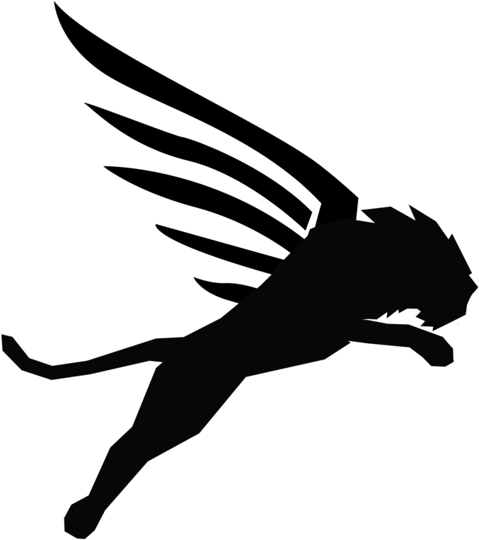 Winged Cougar Silhouette PNG Image