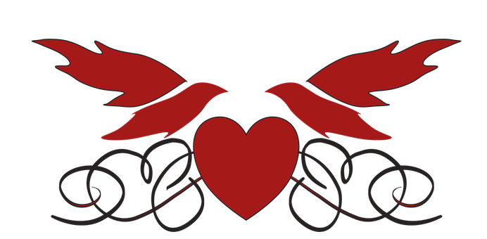 Winged Heart Graphic PNG Image