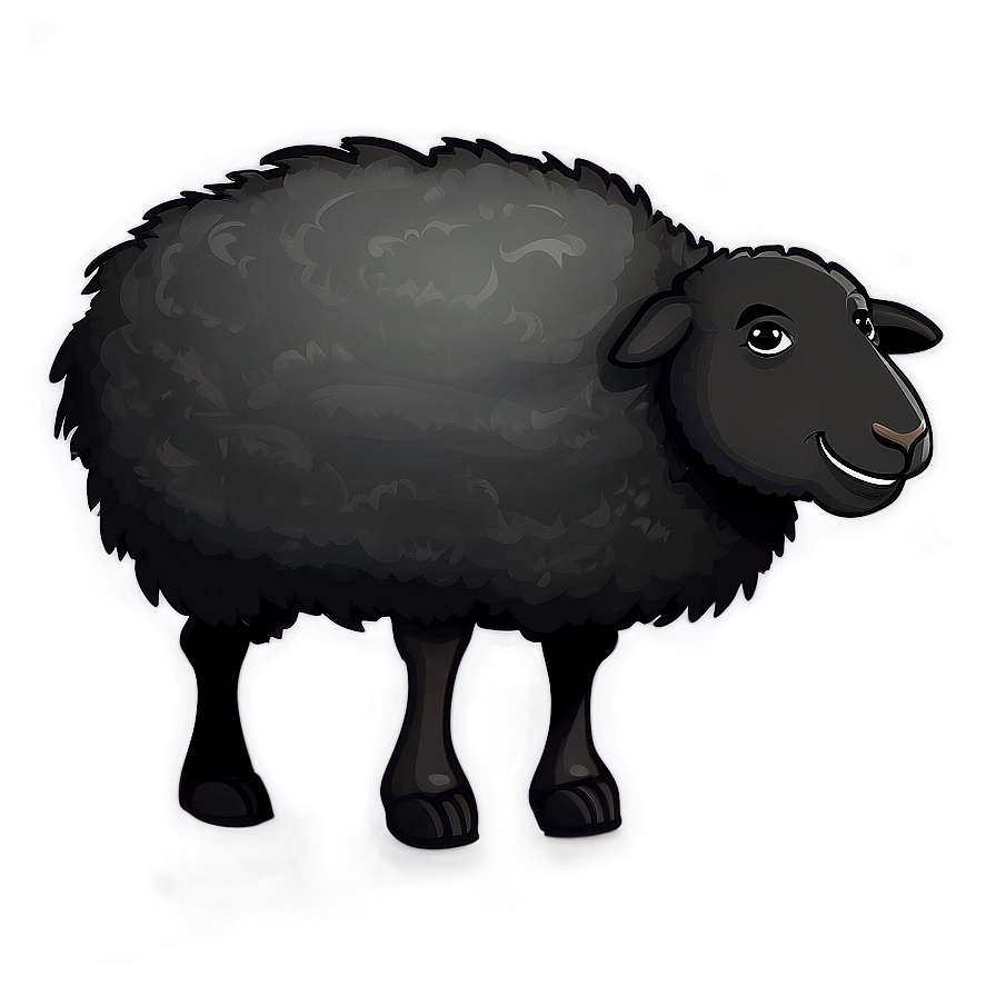 Winking Black Sheep Cartoon Png 37 PNG Image