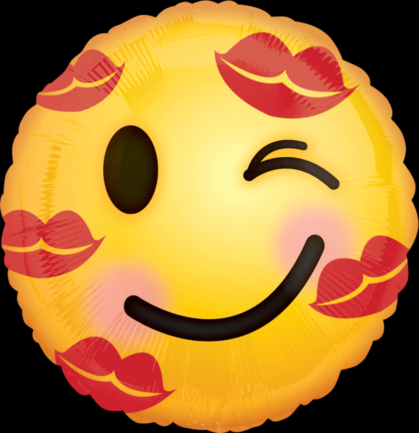 Winking Kiss Emoji Balloon PNG Image