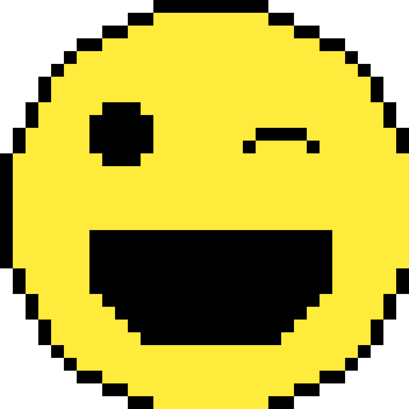 Winking Yellow Smiley Face Emoji PNG Image