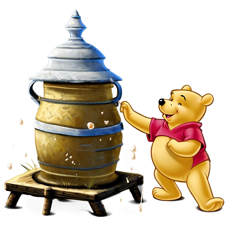 Winnie The Pooh Honey Pot Scene Png 06212024 PNG Image