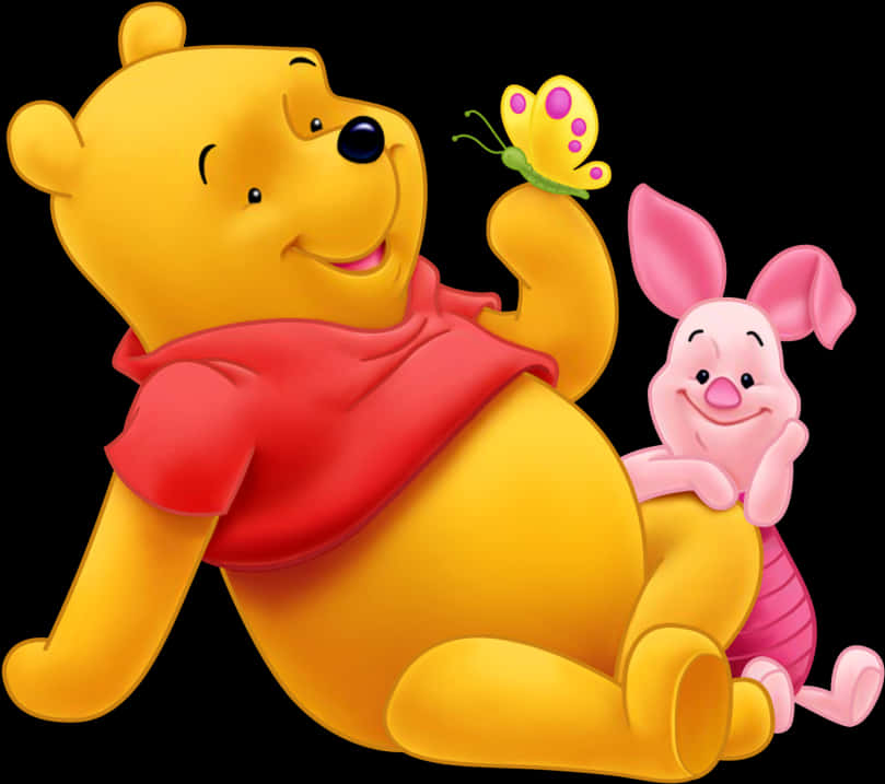 Winnieand Piglet Friendly Moment PNG Image