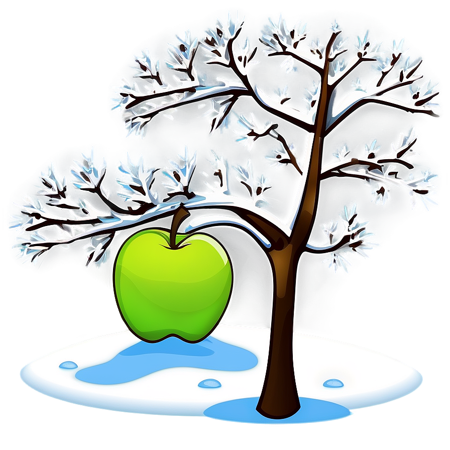 Winter Apple Cartoon Png Jep PNG Image