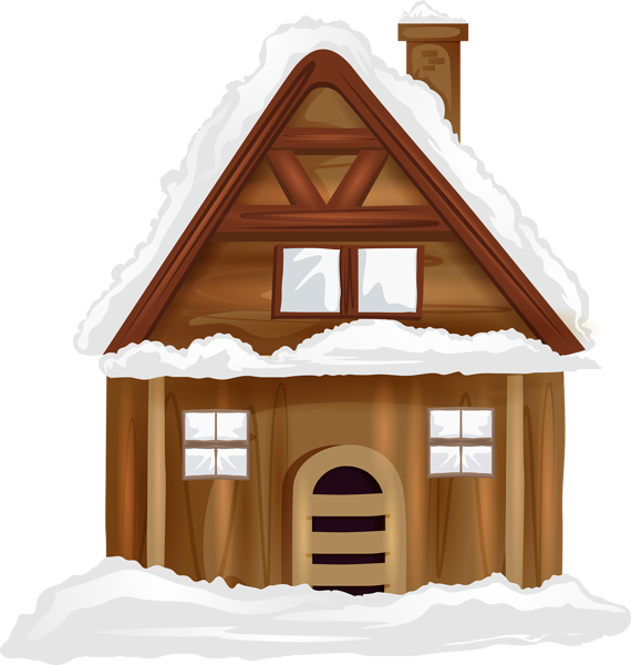 Winter_ Cabin_ Covered_in_ Snow.png PNG Image