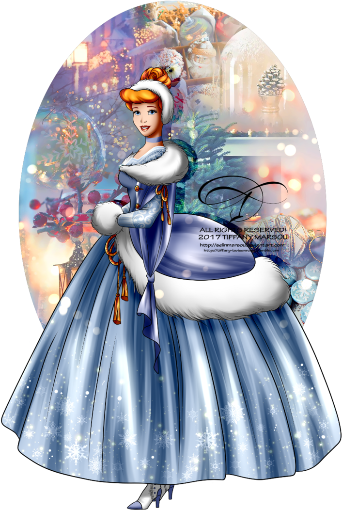 Winter Cinderella Illustration.png PNG Image