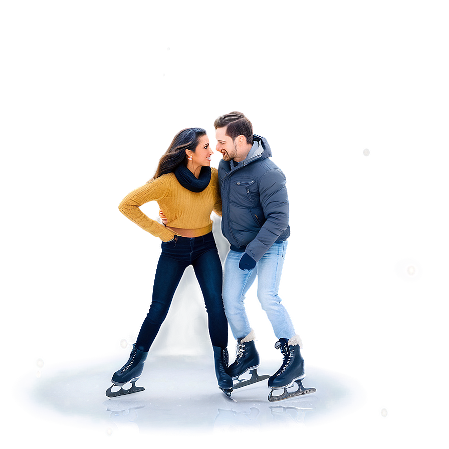 Winter Dating Ice Skating Png Nfe62 PNG Image