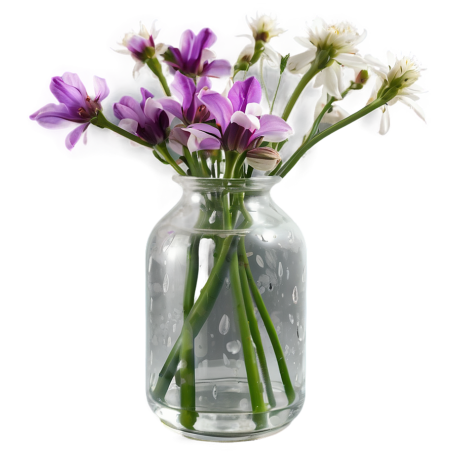 Winter Flowers In Vase Png Byu PNG Image