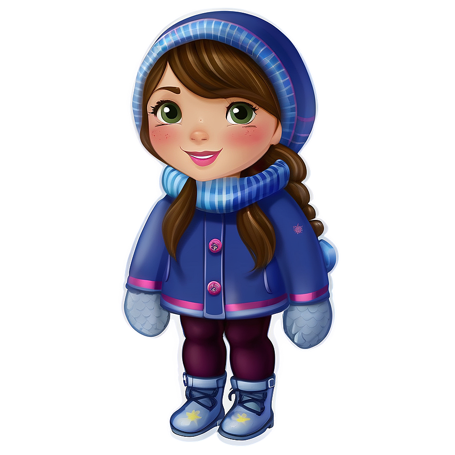 Winter Girl Clipart Png Ssh88 PNG Image