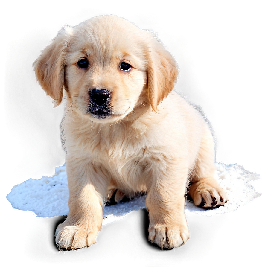 Winter Golden Retriever Puppy Png Yux PNG Image