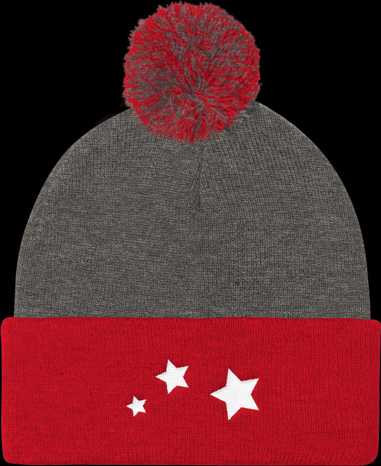 Winter Hatwith Pom Pomand Stars PNG Image