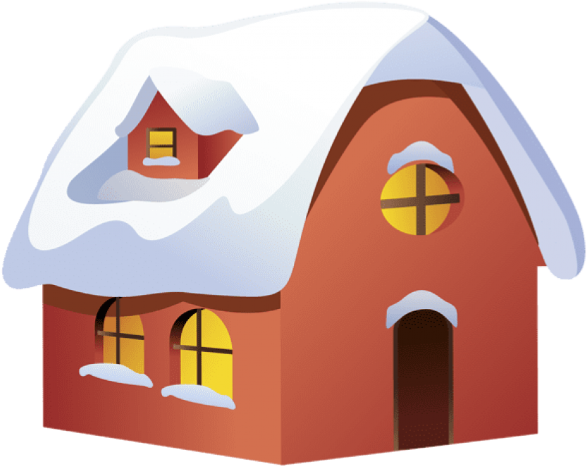 Winter House Clipart PNG Image