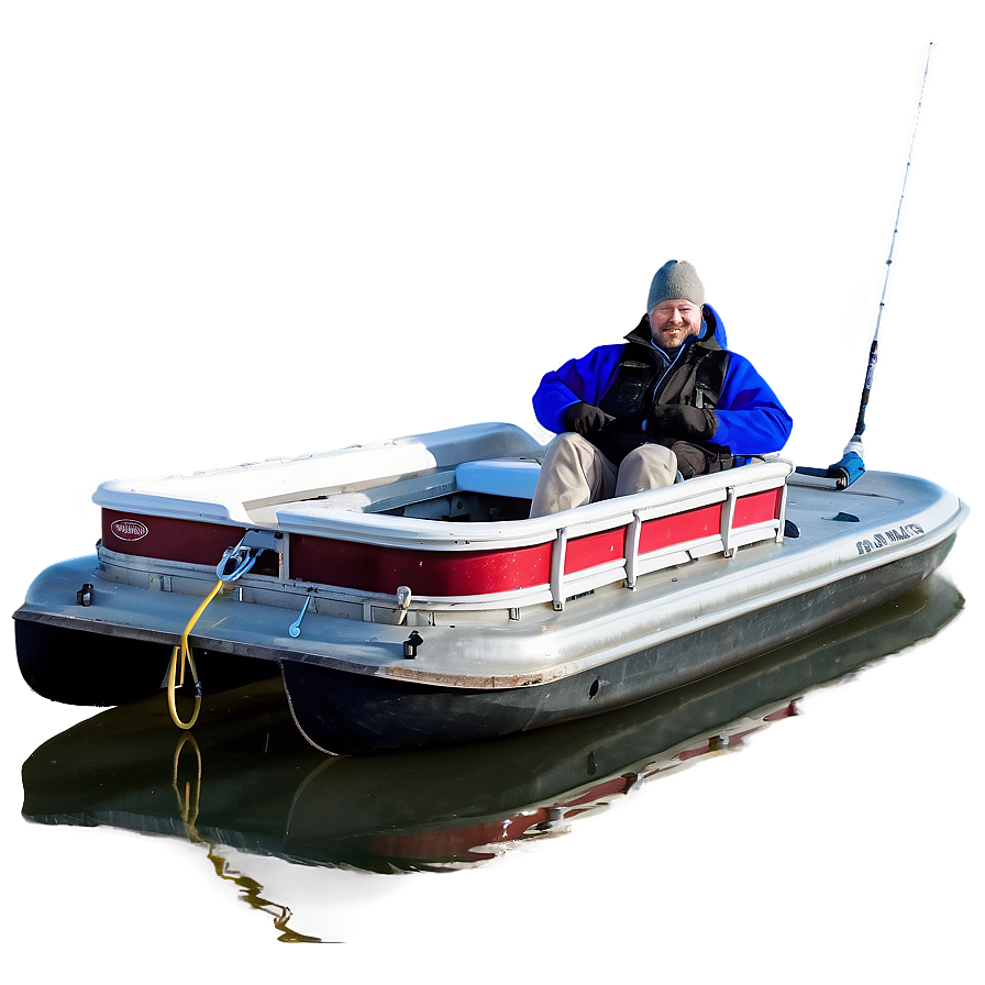 Winter Ice Fishing Pontoon Boat Png Cyi96 PNG Image