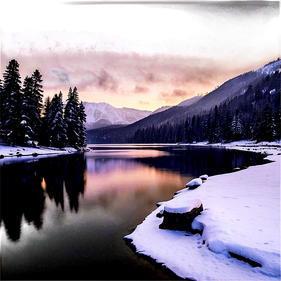 Winter Lake Escape Png Whb97 PNG Image