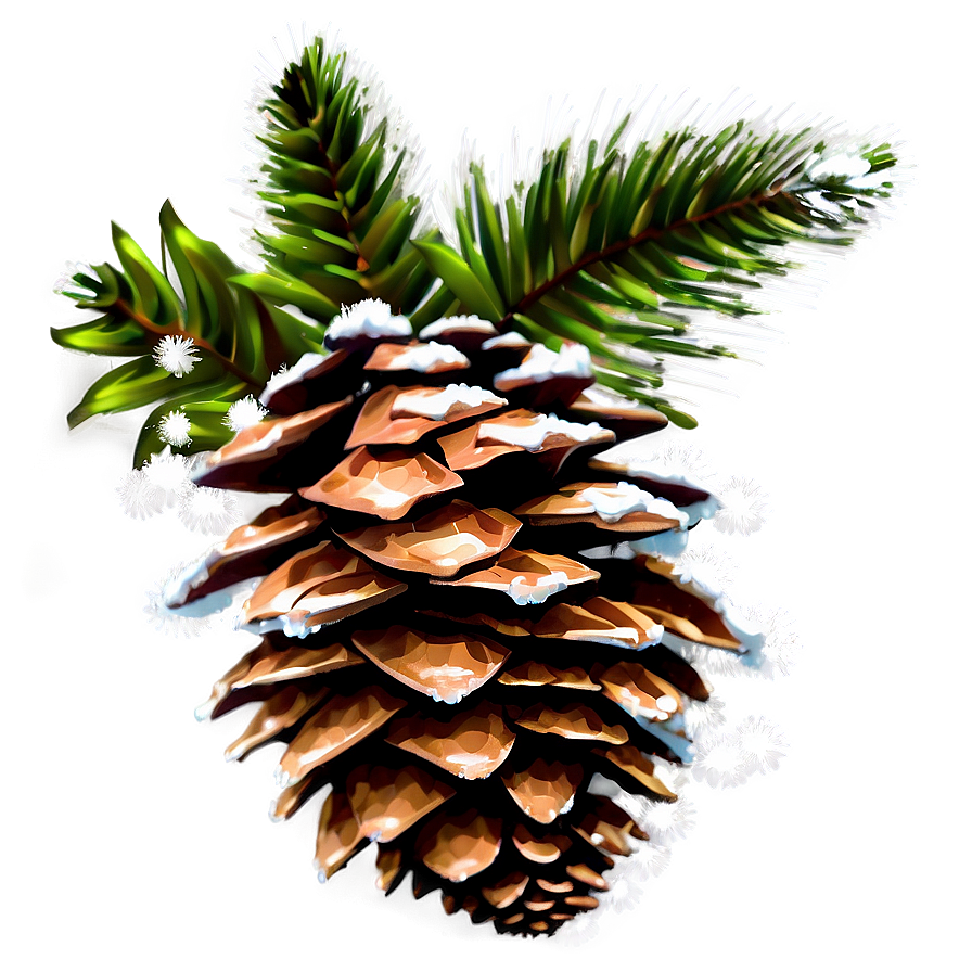 Winter Pinecone Decoration Png 06132024 PNG Image