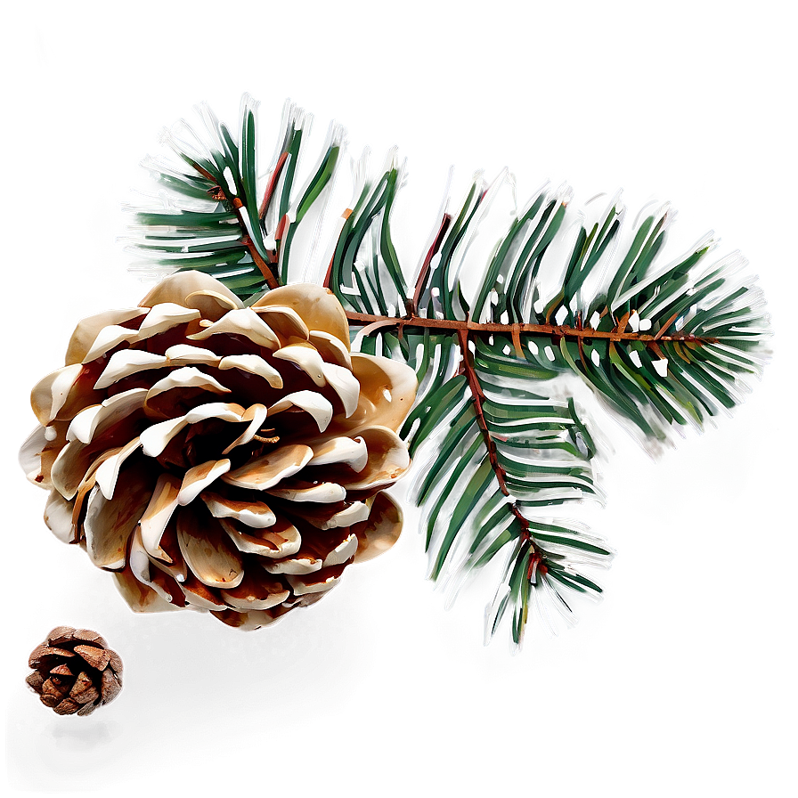 Winter Pinecone Decoration Png 06132024 PNG Image