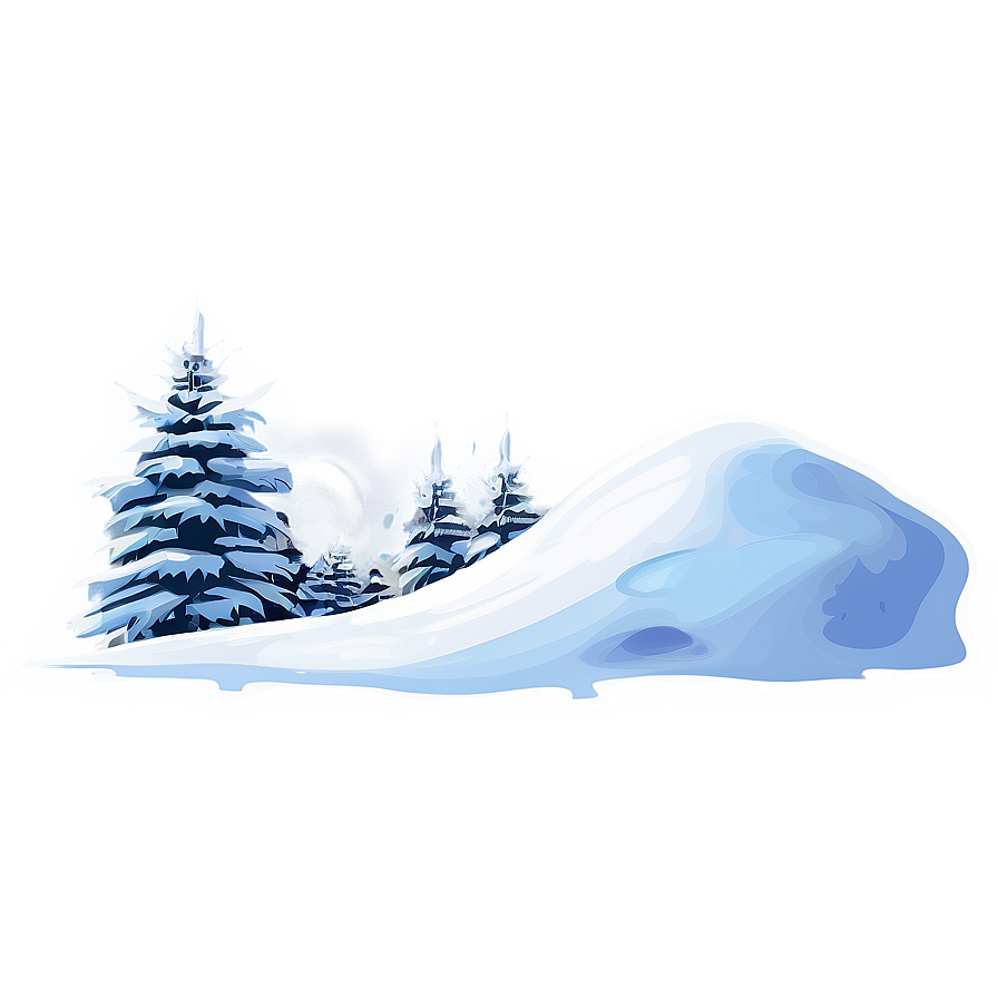 Winter Scene Snow Pile Png Clk PNG Image