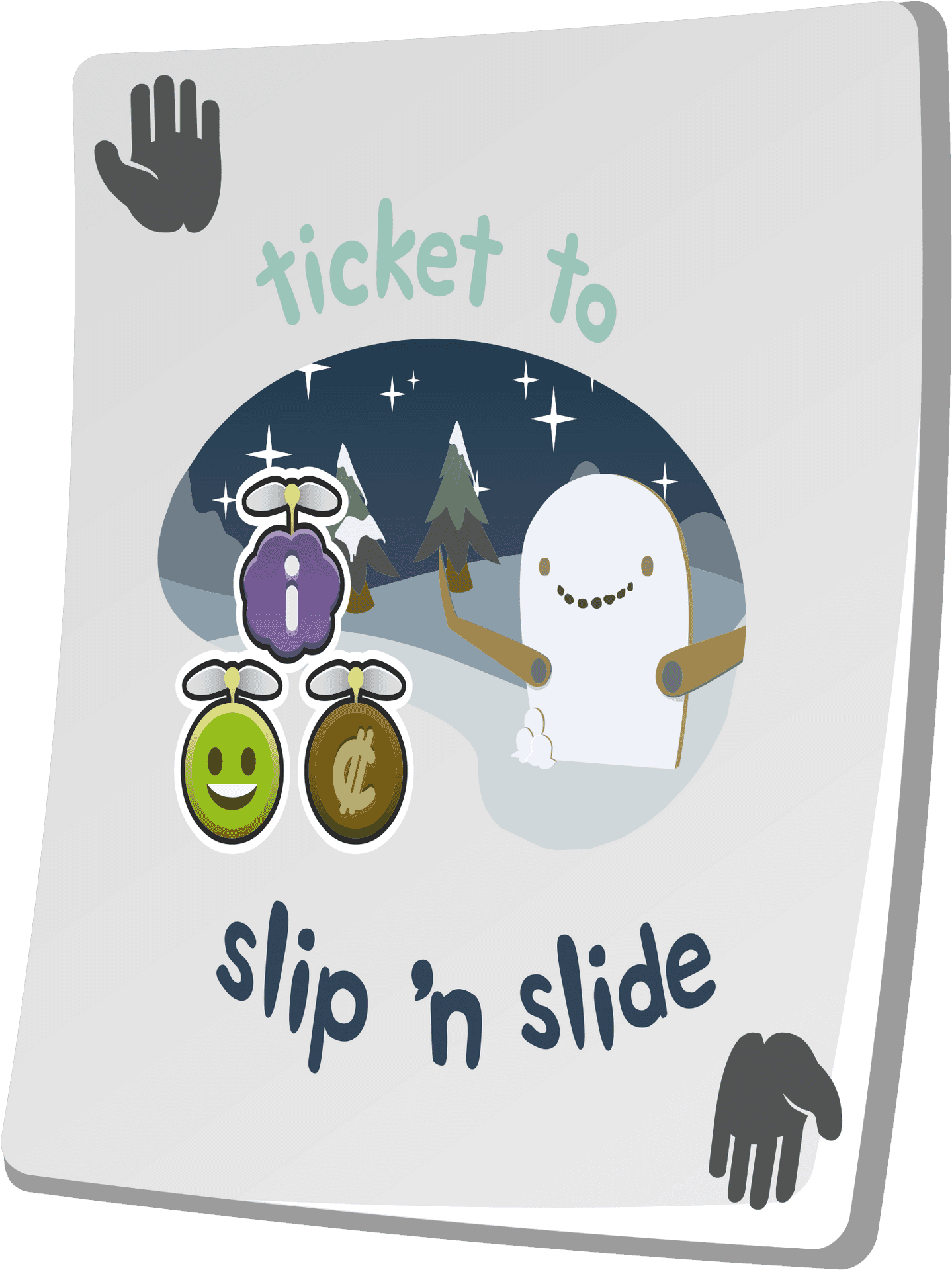 Winter Slipn Slide Event Ticket PNG Image