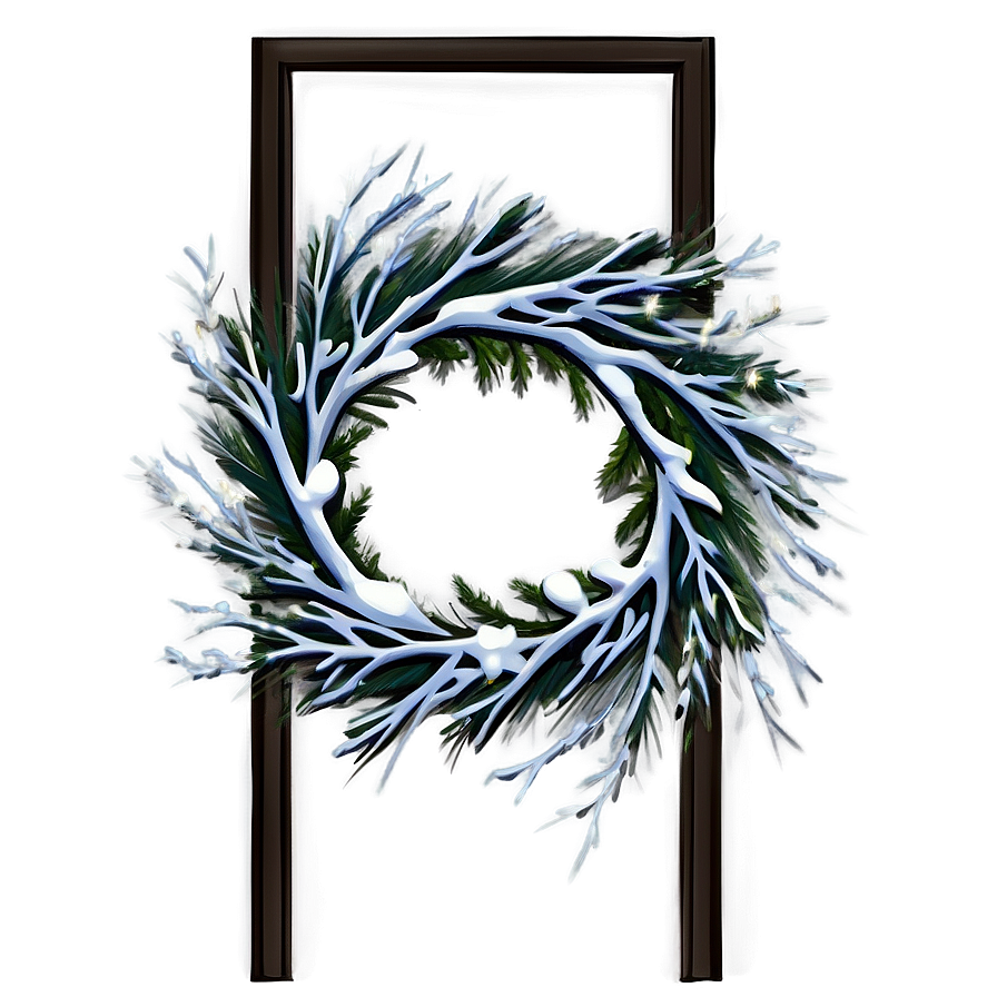 Winter Snow Wreath Png 05242024 PNG Image