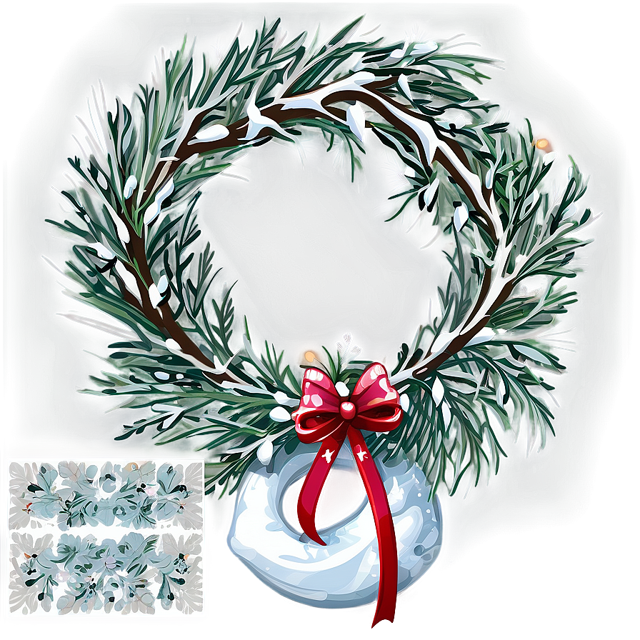 Winter Snow Wreath Png Kjf92 PNG Image