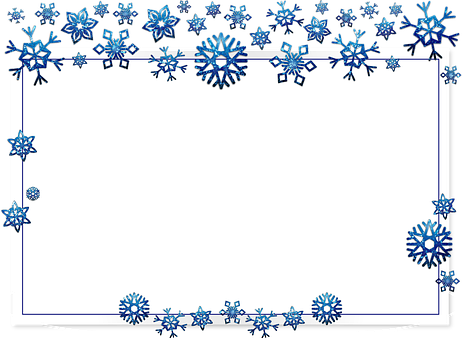 Winter Snowflake Frame PNG Image