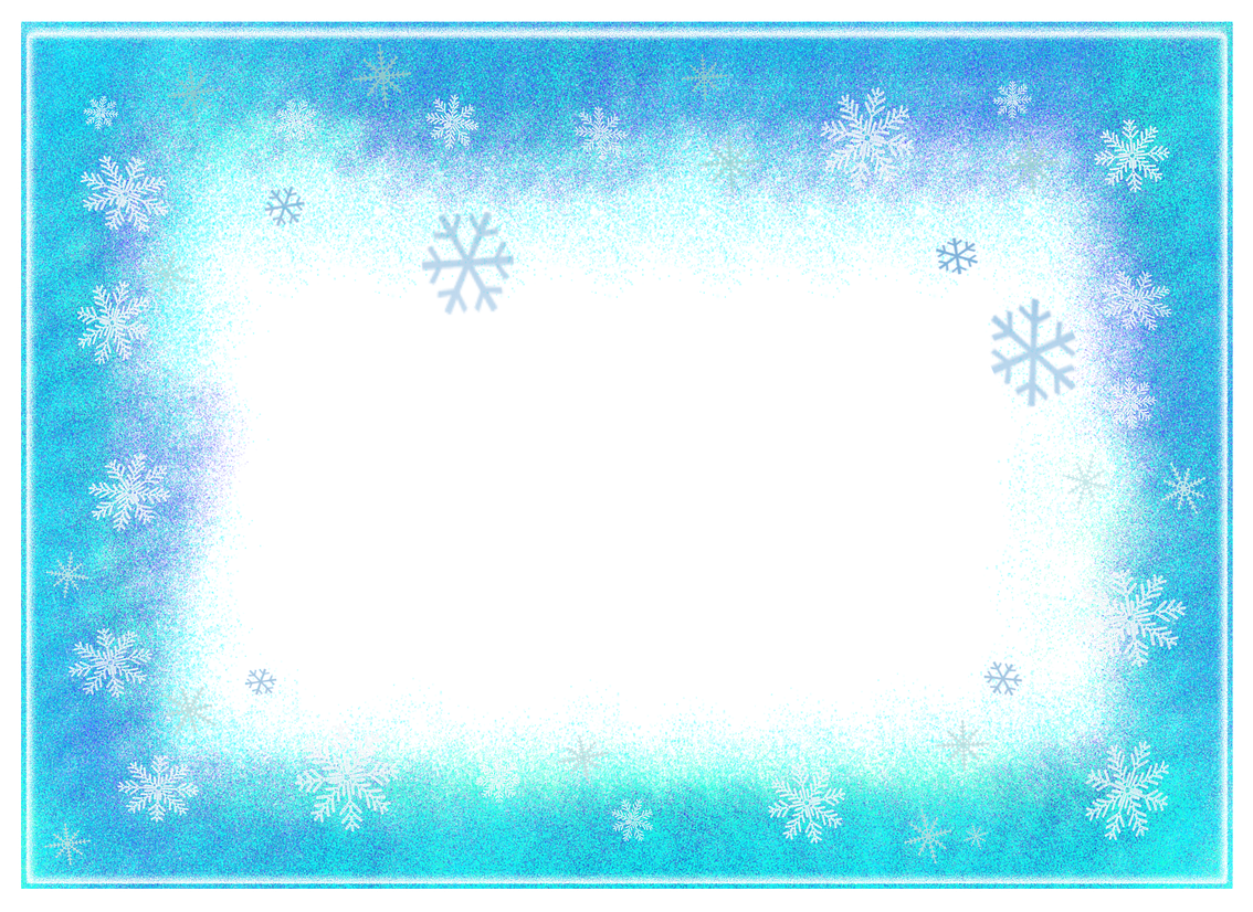 Winter Snowflake Frame Background PNG Image