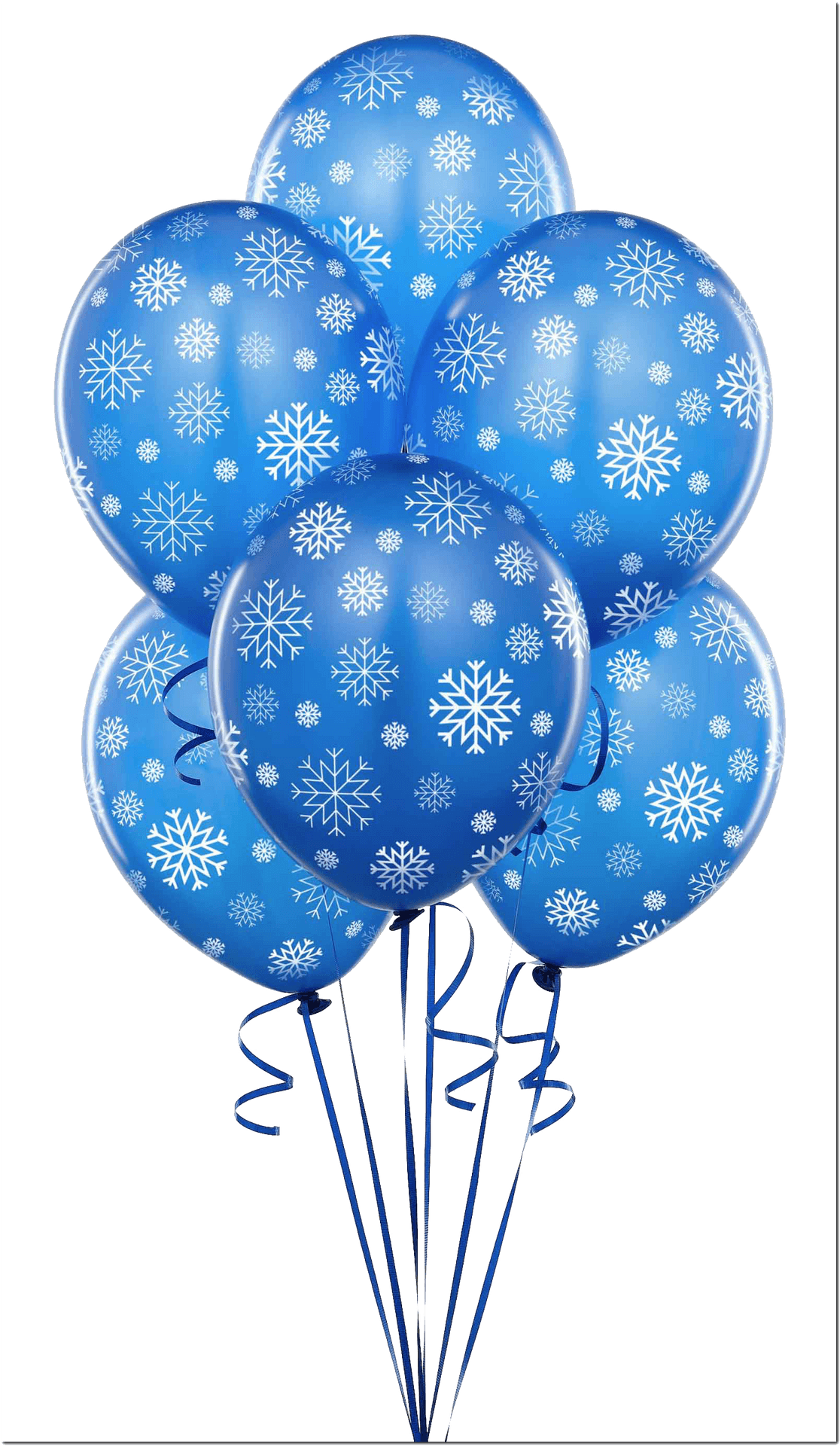 Winter Themed Balloons Bunch PNG Image