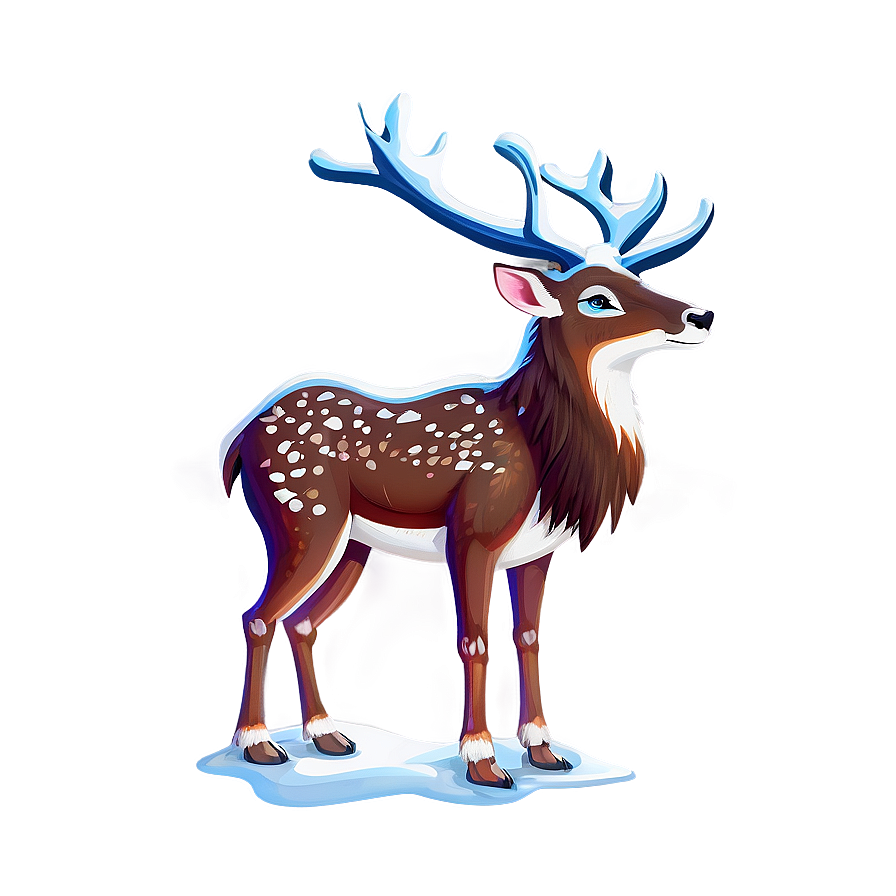 Winter Themed Cartoon Animal Png 06252024 PNG Image