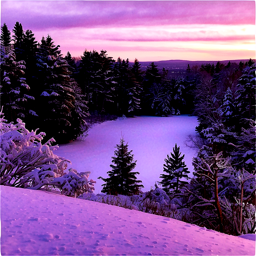 Winter Wonderland Maine Png Qff86 PNG Image