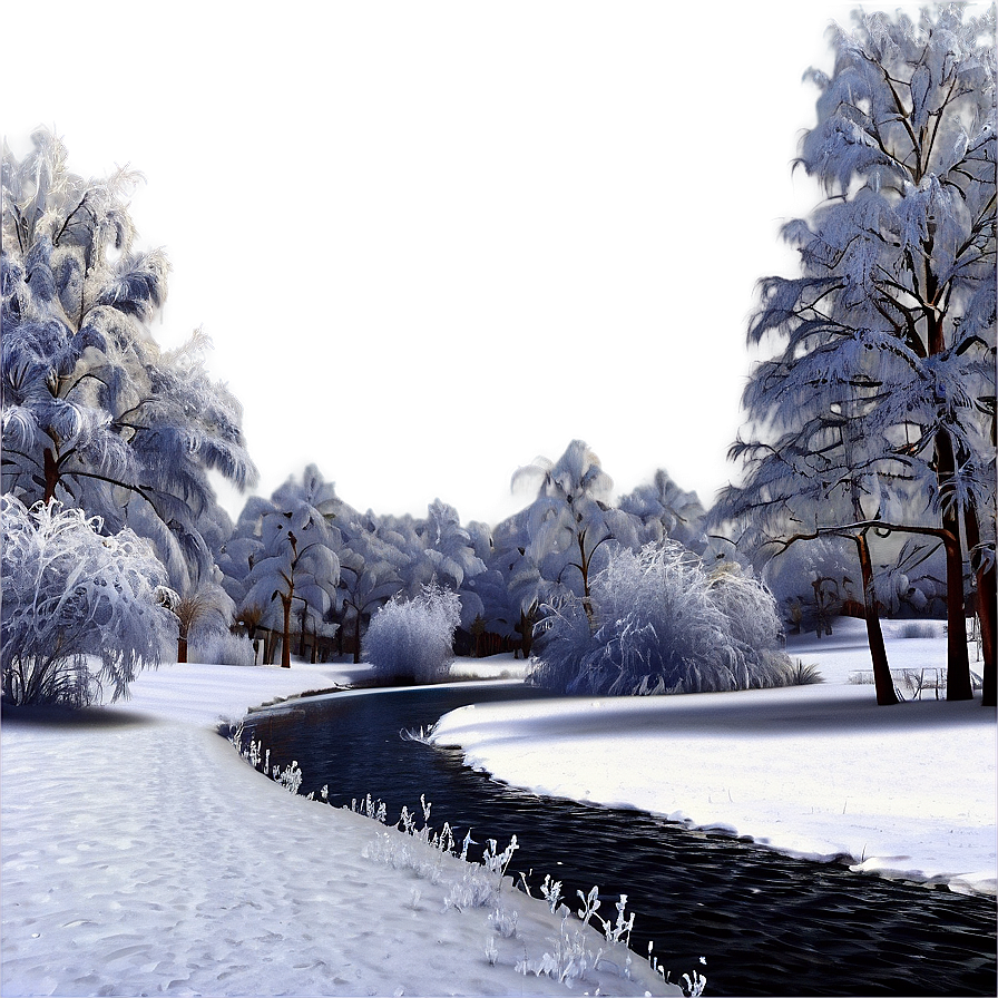 Winter Wonderland Scene Png Xxe PNG Image