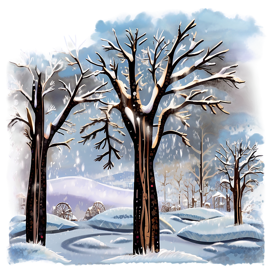 Winter Wonderland Snowfall Png Tjb81 PNG Image