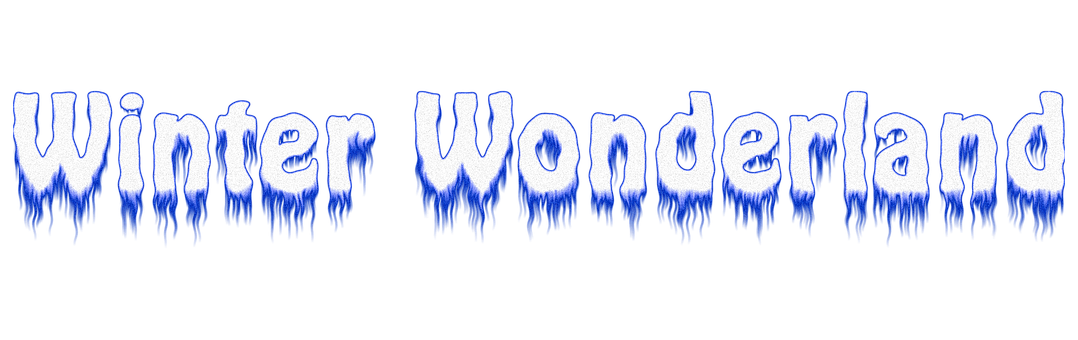 Winter Wonderland Text Graphic PNG Image