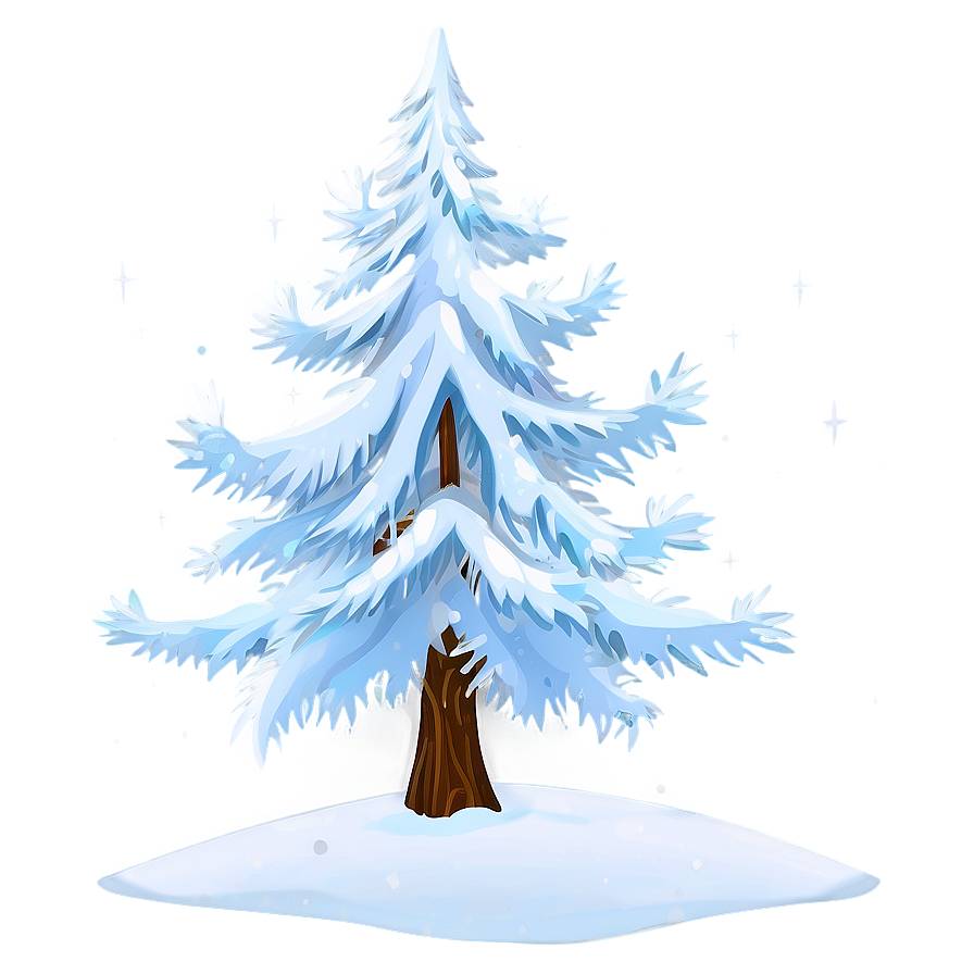 Winter Wonderland Tree Scene Png 06292024 PNG Image