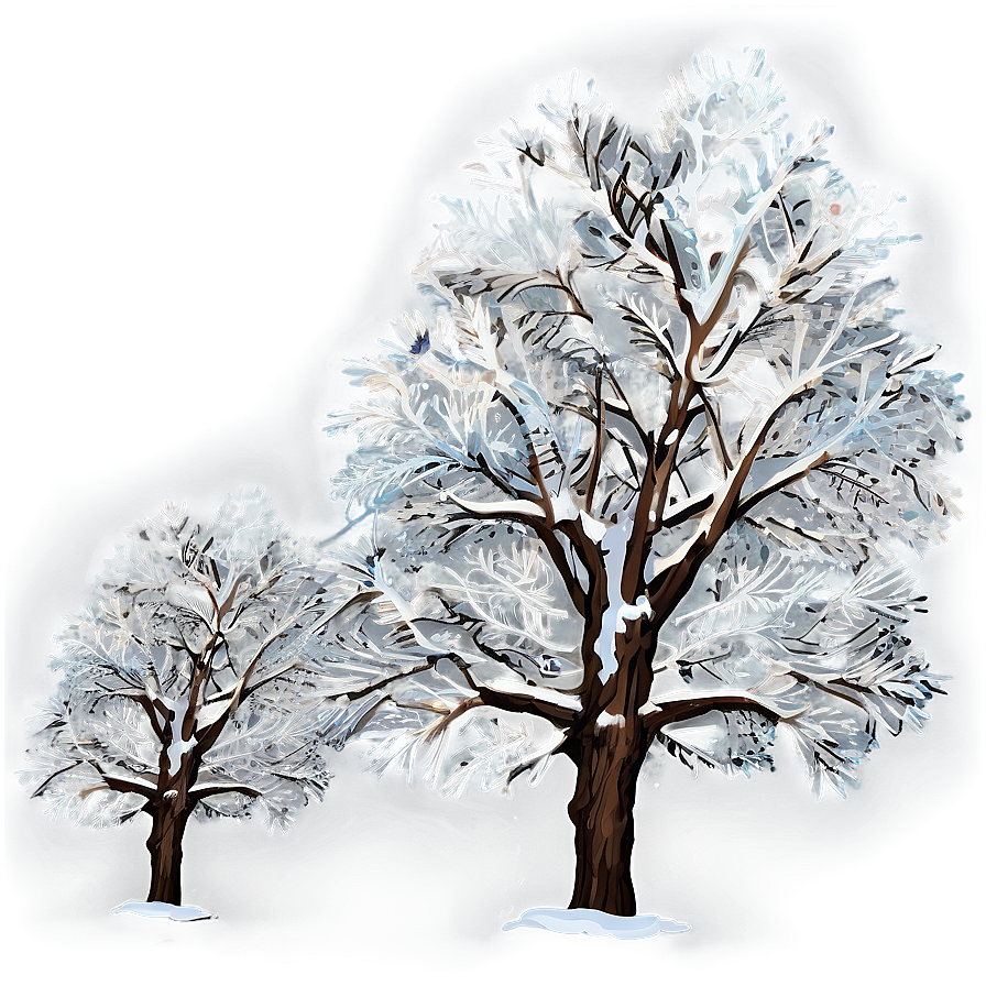 Wintery Snow Trees Png Nfv PNG Image