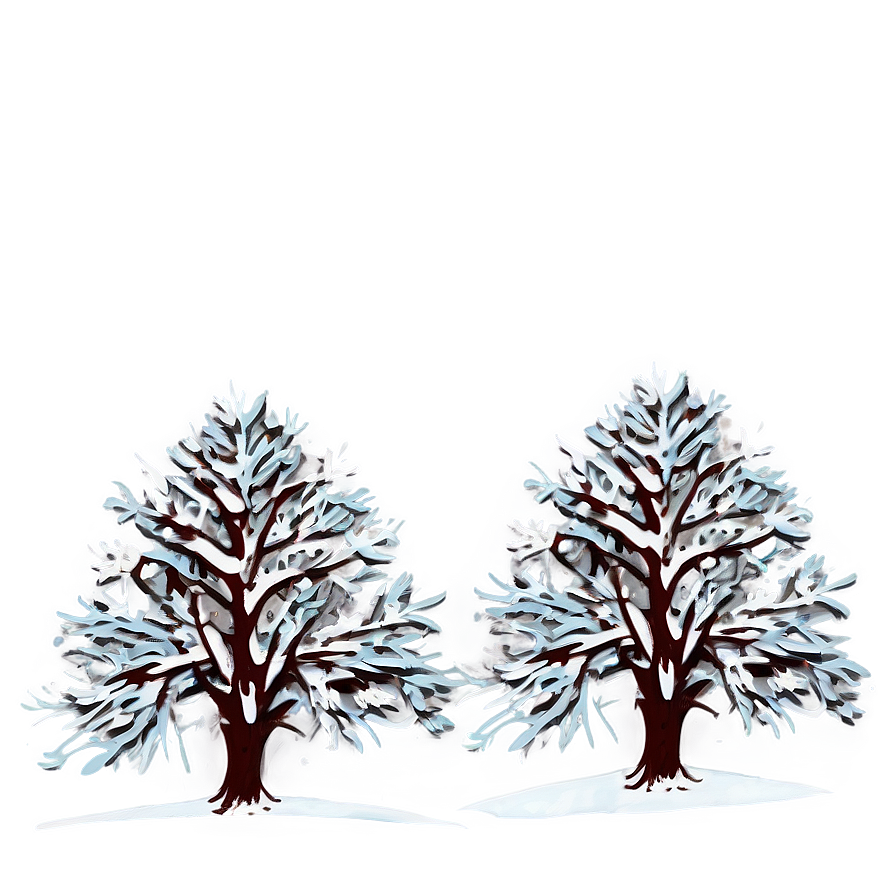 Wintery Snow Trees Png Yjb62 PNG Image