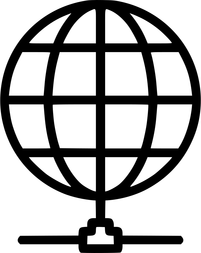 Wireframe Globe Icon PNG Image