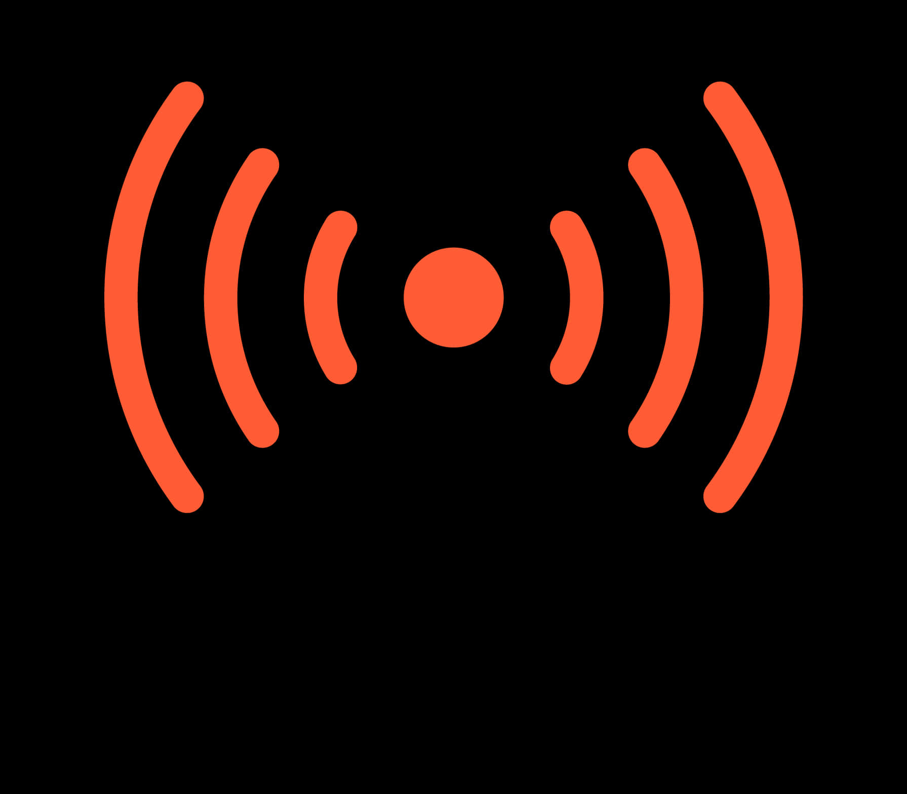 Wireless Signal Icon Redon Black PNG Image