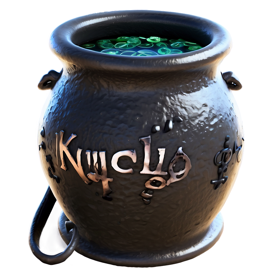 Witch Cauldron With Spells Png 2 PNG Image