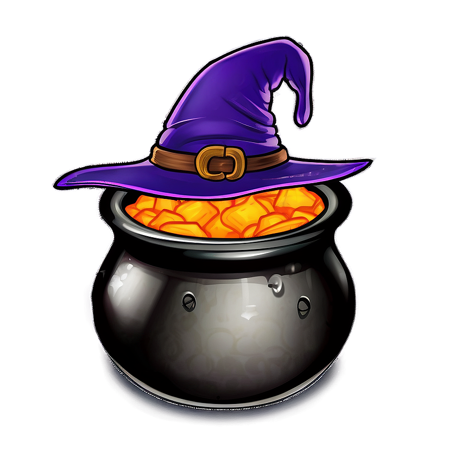 Witch Hat And Cauldron Png Bkl PNG Image