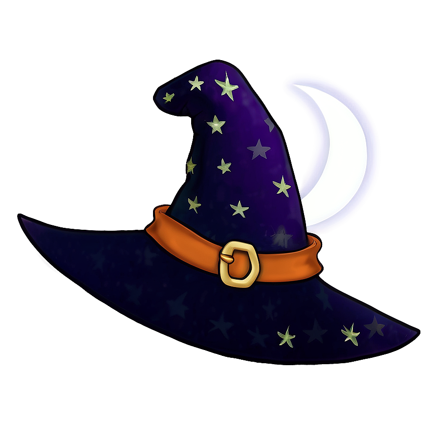 Witch Hat With Stars And Moon Png Dyf PNG Image