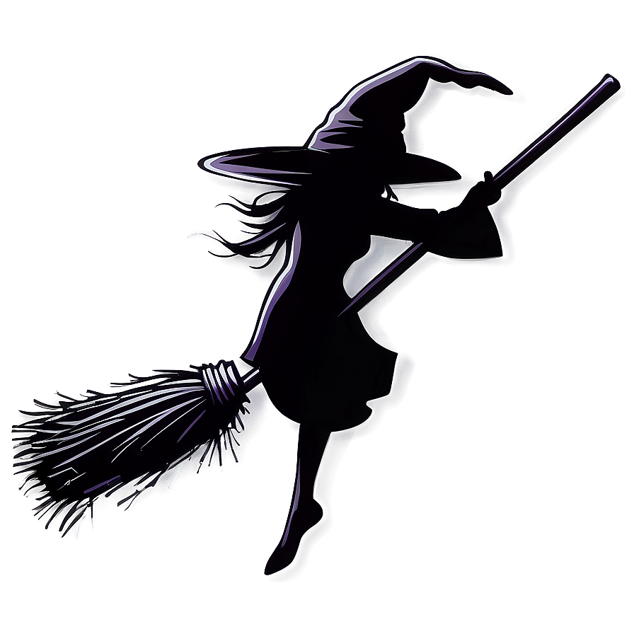 Witch's Broom Silhouette Png Ckc PNG Image