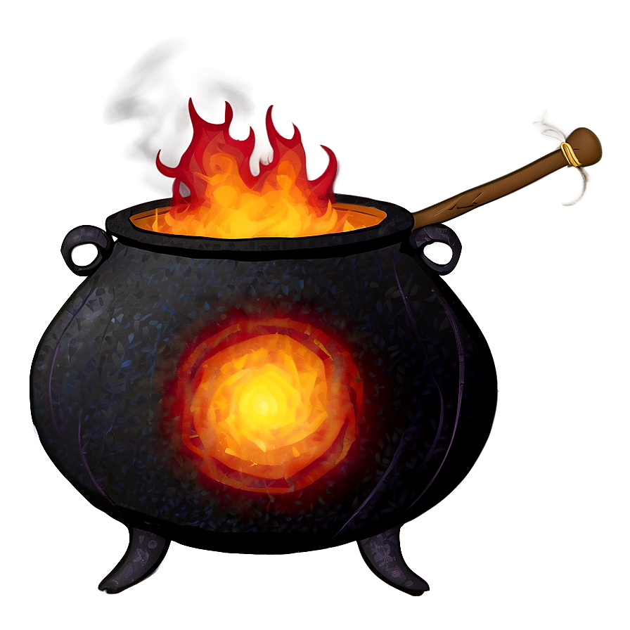 Witch's Cauldron On Fire Png 05242024 PNG Image