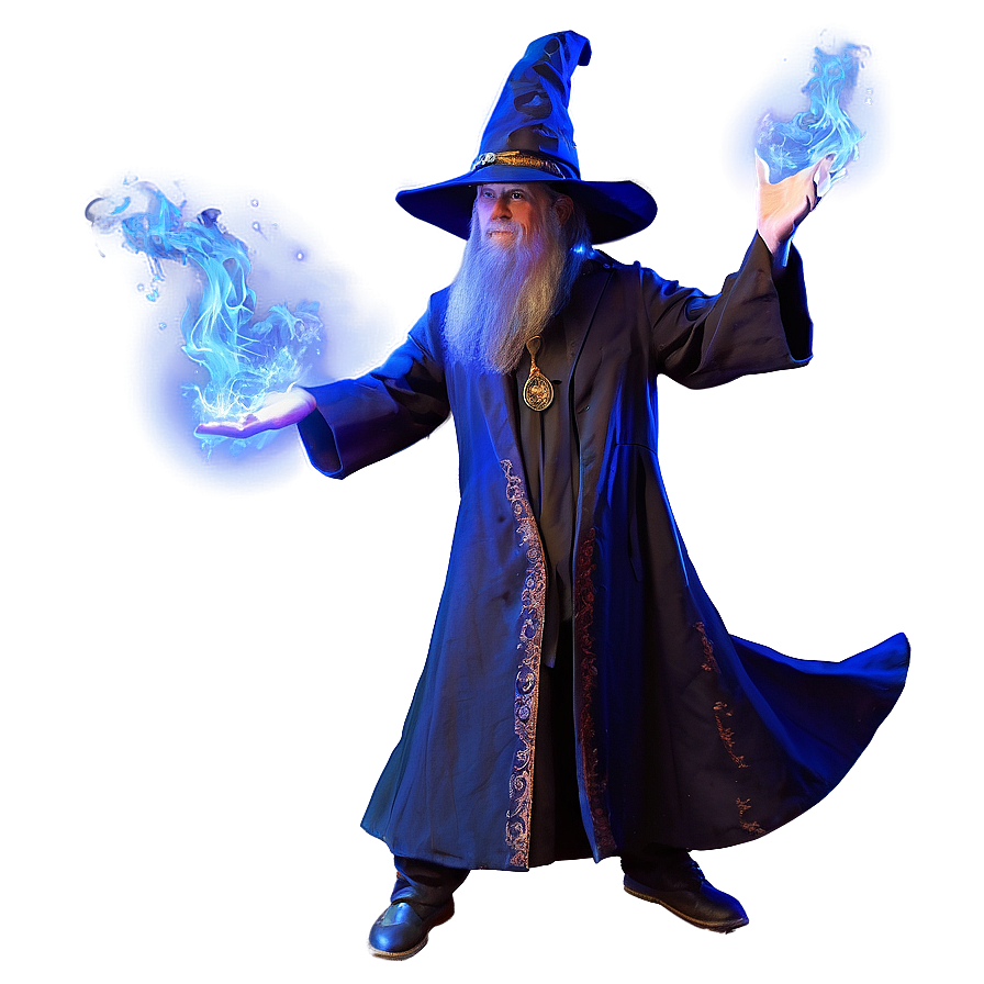 Wizard Conjuring Fire Beast Png 06112024 PNG Image