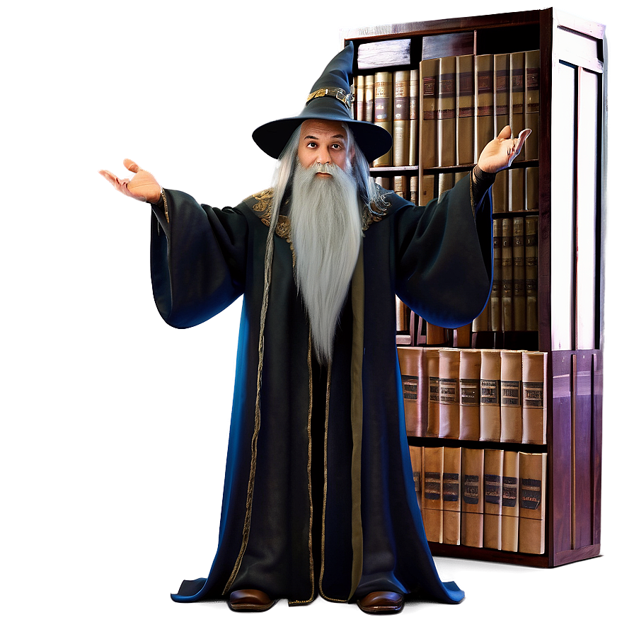 Wizard In Secret Library Png Dwn PNG Image