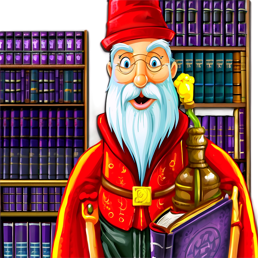 Wizard In Secret Library Png Pok6 PNG Image