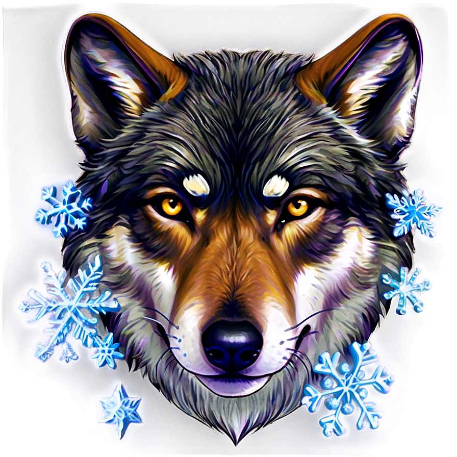 Wolf Eyes With Snowflakes Png 94 PNG Image