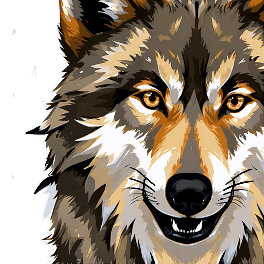 Wolf Face D PNG Image